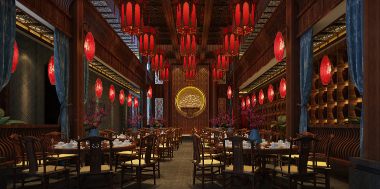 安徽池州餐饮山庄中式装修设计 旖旎的古意，清丽的画卷